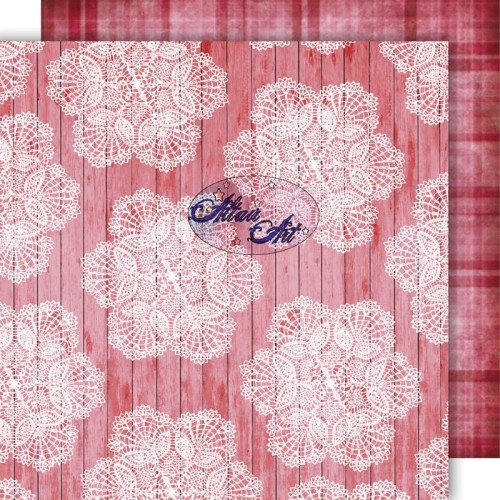 Dreams Come True - papier do scrapbookingu 03 czerwony 15x15