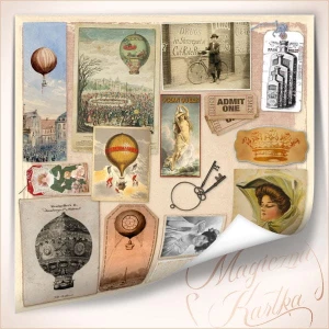 Papier do scrapbookingu - Magiczna Kartka - Skarby Czasu 017