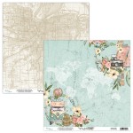 Papier do scrapbookingu 30x30 Wanderlust 02 - Mintay Papers -