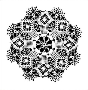 13arts - Maska-Stencil "Doily"