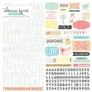 Alpha Hello Word Zestaw naklejek na arkuszu 30x30 cm