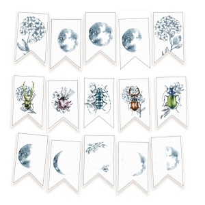 Piątek 13 - Papierowy banerek / die cut New moon, 15szt.