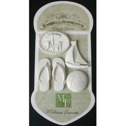 Melissa Frances - 4 ozdoby polimerowe - zestaw wakacyjny