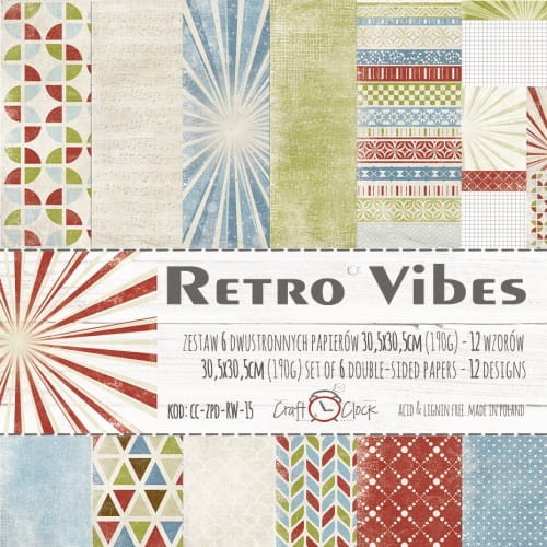 RETRO VIBES - ZESTAW PAPIERÓW 30,5X30,5CM