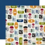 Echo Park - Getaway Collection - 12 x 12 Double Sided Paper - tickets