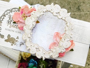 Twoja Tekturka - Wedding Day - Kwiatowy owal - duży - 3d