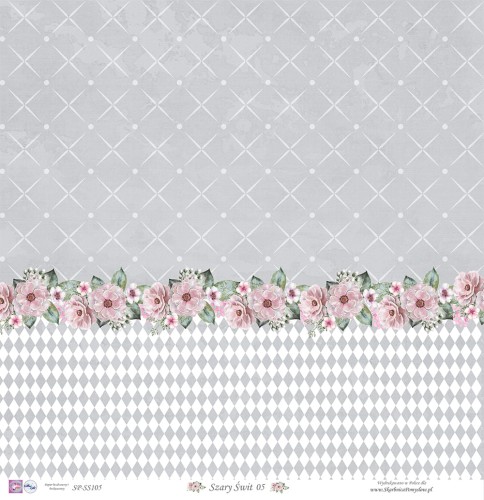 Skarbnica Pomysłów - Jednostronny papier do scrapbookingu Szary Świt