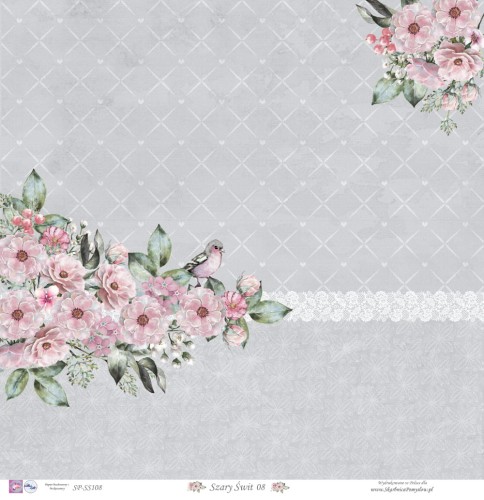 Skarbnica Pomysłów - Jednostronny papier do scrapbookingu Szary Świt