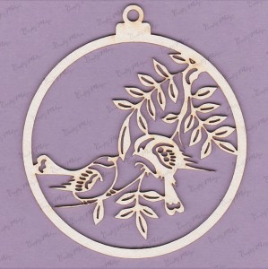 046 Tekturka Zawieszka - Ptaszki na gałęzi