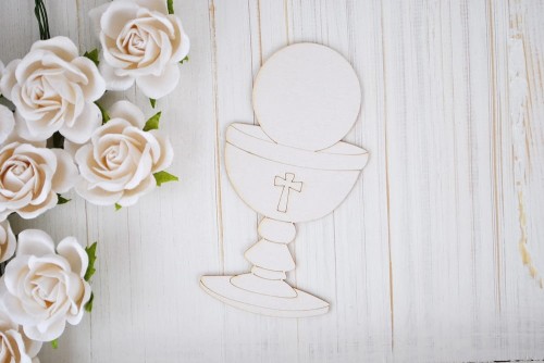 Tekturka Pierwsza Komunia - Kielich z hostią