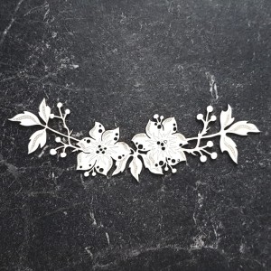 Tekturka - Miszmasz papierowy - Gałązka kwiatuszków Gosi