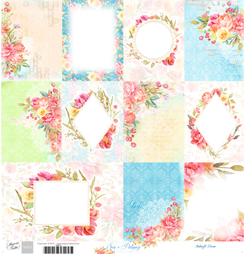Kartka do scrapbookingu 30x30, Sen o Północy 12, Magiczna Kartka, karty ATC