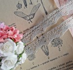 Koronka syntetyczna srebrna 20 mm średnicy