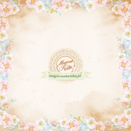 Papier do scrapbookingu Kwiecisty Romans 06 - 30x30 - Magiczna Kartka