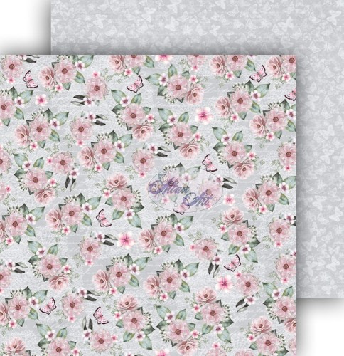 Dwustronny Papier do scrapbookingu Aurora 02 - kartka 30x30 - AltairArt