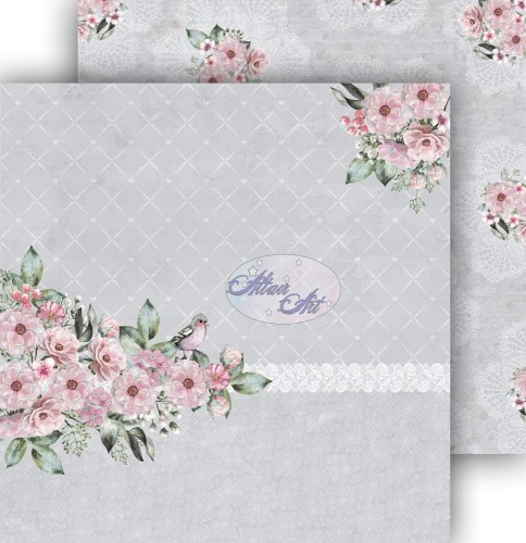 Dwustronny Papier do scrapbookingu Aurora 04 - kartka 30x30 - AltairArt