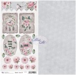 Dwustronny papier do scrapbookingu z elementami do wycinania Aurora  10 - AltairArt 