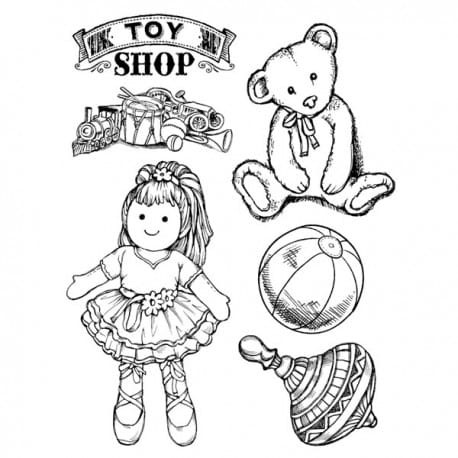 STAMPERIA- stempel gumowy/kauczukowy 14x18 cm TOY SHOP