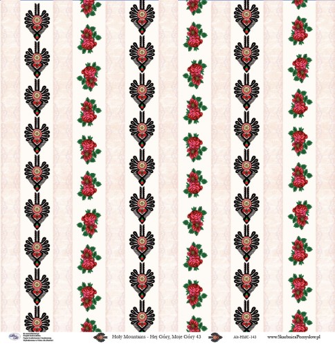 Holy Mountains 43 parzenice i róże - papier jednostronny - motywy góralskie