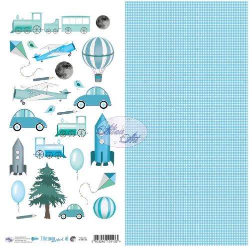 2 the Moon and back 08 - kartka 30x15cm - AltairArt