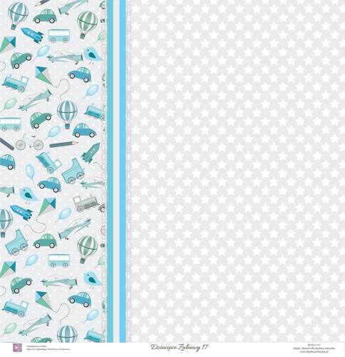 Skarbnica Pomysłów - Jednostronny papier do scrapbookingu Dziecięce Zabawy