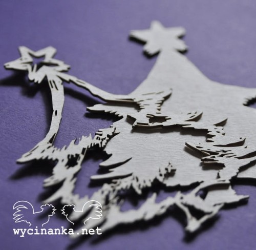 Tekturka CHRISTMAS DOODLES - choinka