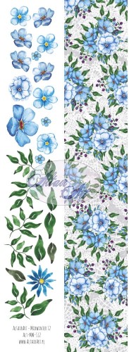 Papier do scrapbookingu Midwinter 12 - pasek 30x5- AltairArt