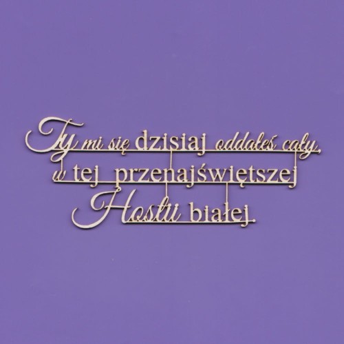 031A TEKTURKA - NAPIS - TY MI SIĘ DZISIAJ ODDAŁEŚ CAŁY G11