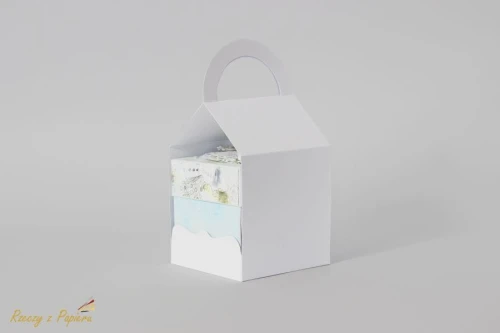 Torebka na exploding box - biała - 10,7x10,7x11,4