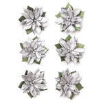 DpCraft  poinsecje, 6 szt.  srebrne