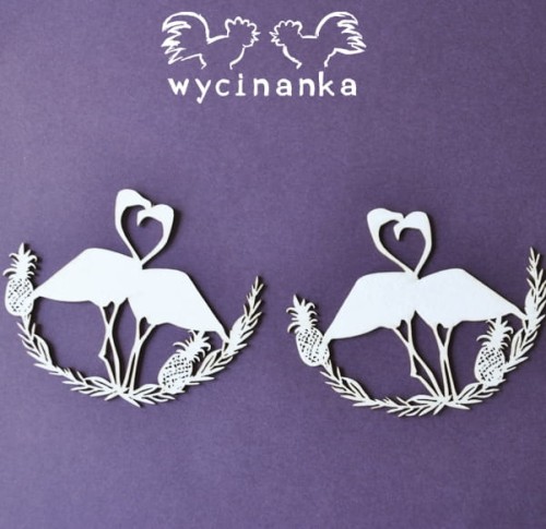 tekturka ALOHA! - dekory z flamingami