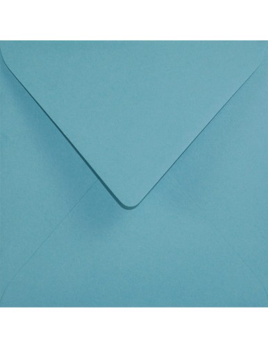 Koperta ozdobna K4 15,3x15,3cm NK Woodstock Azzurro niebieska 110g