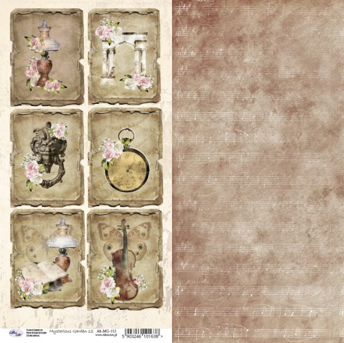 Papier do scrapbookingu Mysterious Garden 12 - 30x15 - AltairArt