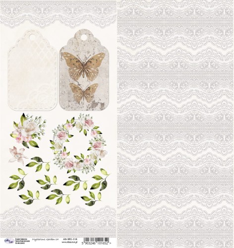 Papier do scrapbookingu Mysterious Garden 14 - 30x15 - AltairArt