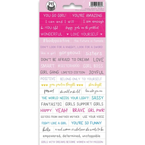 Arkusz naklejek Girl Gang 01, 10,5 x 23cm