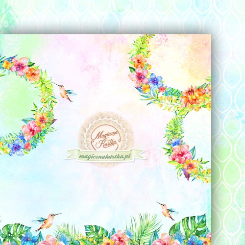 papier do scrapbookingu w tęczowych kolorach Egzotyczne marzenia