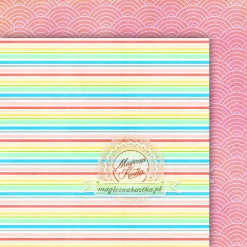 papier do scrapbookingu tęczowe kolory Egzotyczne marzenia