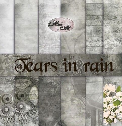 AltairArt - Tears in Rain - zestaw 6 papierów do scrapbookingu