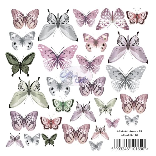 AltairArt Aurora - Arkusz z elementami do wycinania - Motyle