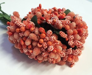 Ryżyk - kaszka ze szklanymi kulkami pomarańczowa ciemna