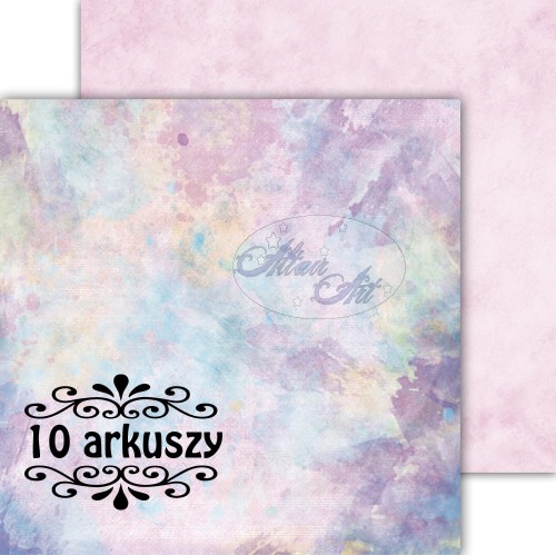 Papier do scrapbookingu różowy Sunrise 01 - 30x30 - 10 arkuszy - AltairArt