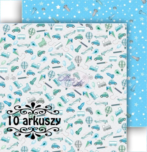 Papier do scrapbookingu 2 the Moon and back 05 10 arkuszy - AltairArt