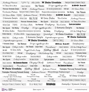 Skarbnica Pomysłów - zestaw napisów 6 szary