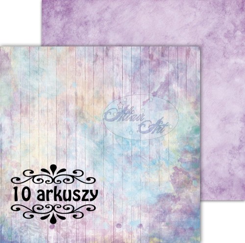 Papier do scrapbookingu fioletowy Sunrise 06 - 30x30 - 10 arkuszy - AltairArt