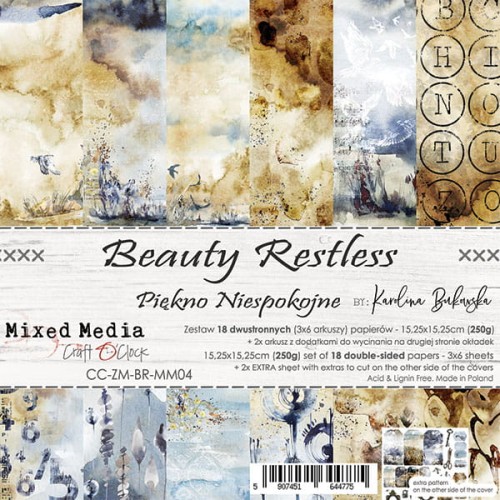 BEAUTY RESTLESS - ZESTAW PAPIERÓW 15,25X15,25CM