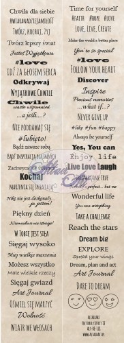 Dwustronny papier do scrapbookingu vintage napisy Butterfly Effect