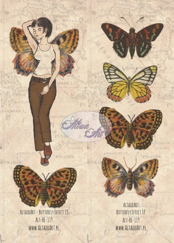 Papier do scrapbookingu Butterfly Effect 19 pasek