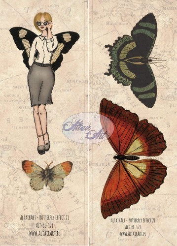 Papier do scrapbookingu Butterfly Effect 21 - AltairArt