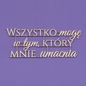 Komunia Święta 093 - tekturka napis - Crafty Moly