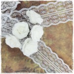 Koronka syntetyczna 4 cm/1m, biała